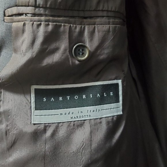 Sartoriale Marzotto Blazer Sport Coat Jacket Men Italy 44L  Dark Gray wool - Picture 5 of 12
